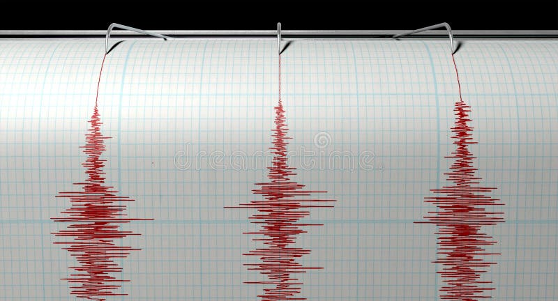 Seismograph Earthquake Activity stock illustration