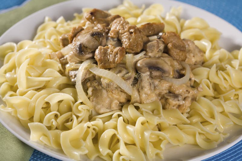 Seitan Stroganoff stock image. Image of entree, meal 12806027
