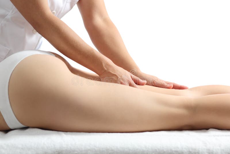Seitenansicht von den Beinen einer Frau, die eine Massagetherapie bekommen stockfotos Seitenansicht von den Beinen einer Frau, die eine Massagetherapie bekommen stockfotos