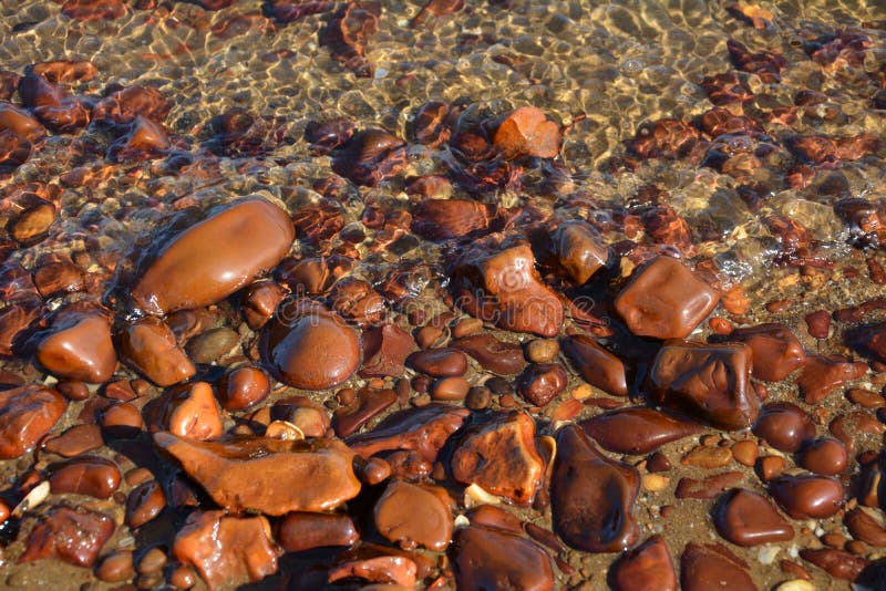 Seixos do Mar Vermelho fotos de stock royalty free