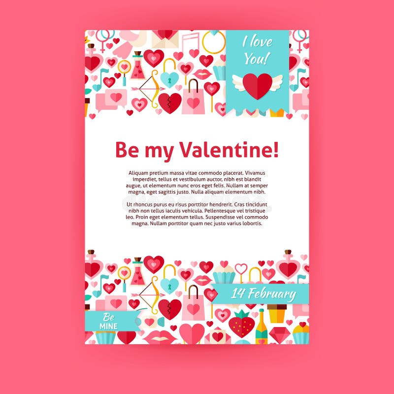 Seja meu inseto de Valentine Holiday Vetora Invitation Template ilustração do vetor Seja meu inseto de Valentine Holiday Vetora Invitation Template ilustração do vetor