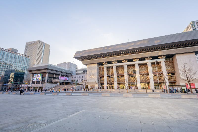 Sejong Center para Art Seoul de ejecución Sejong Center para el arte interpretativa es los artes más grandes y el complejo cultur imagenes de archivo Sejong Center para Art Seoul de ejecución Sejong Center para el arte interpretativa es los artes más grandes y el complejo cultur imagenes de archivo