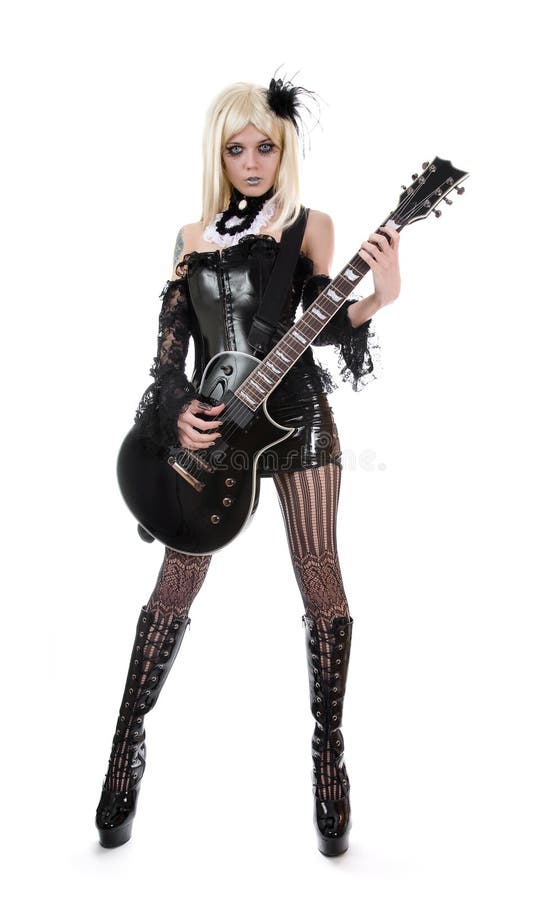 Seksowna gitary kobieta
