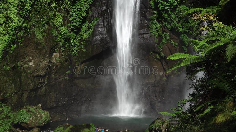 Sekumpul Waterfall in Bali with tourists, Indonesia