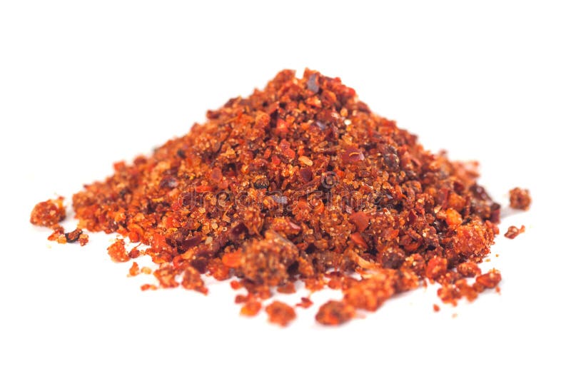 Sel géorgien traditionnel mélangé à l'isolat en poudre de poivrons rouges image stock Sel géorgien traditionnel mélangé à l'isolat en poudre de poivrons rouges image stock