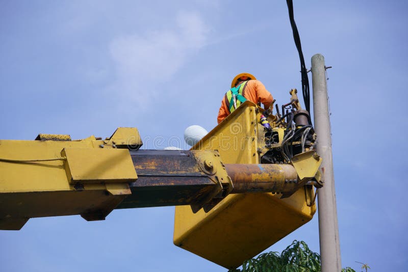 Selangor, Malaysia 29 October 2019 .workers are Replacing Street