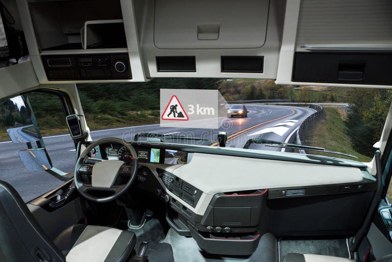 Selbst, der LKW auf einer Straße fährt Fahrzeug zur Fahrzeugkommunikation lizenzfreie stockbilder Selbst, der LKW auf einer Straße fährt Fahrzeug zur Fahrzeugkommunikation lizenzfreie stockbilder