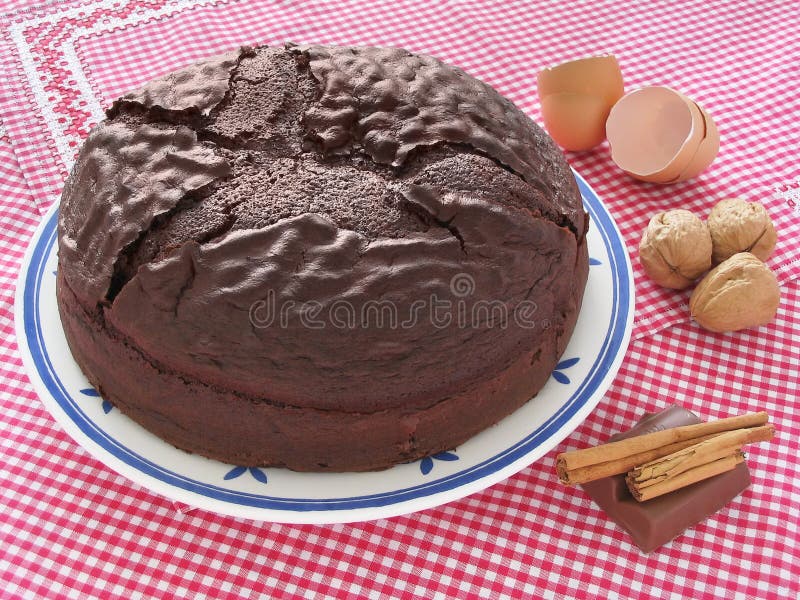 Selbst gemachter Schokoladenkuchen lizenzfreie stockbilder Selbst gemachter Schokoladenkuchen lizenzfreie stockbilder