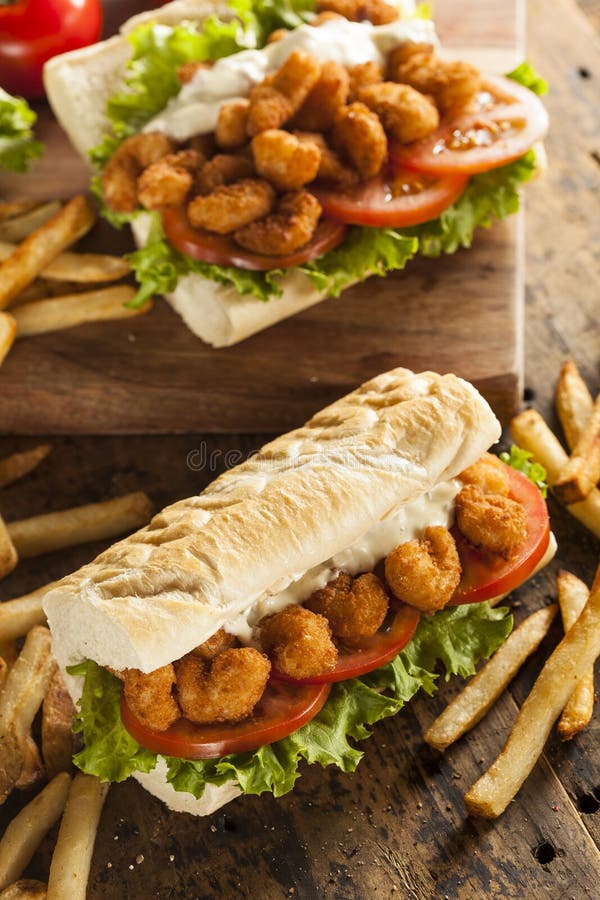 Jungensandwich Der Garnele PO Mit Fischrogen Stockbild - Bild von küche ... Jungensandwich Der Garnele PO Mit Fischrogen Stockbild - Bild von küche ...