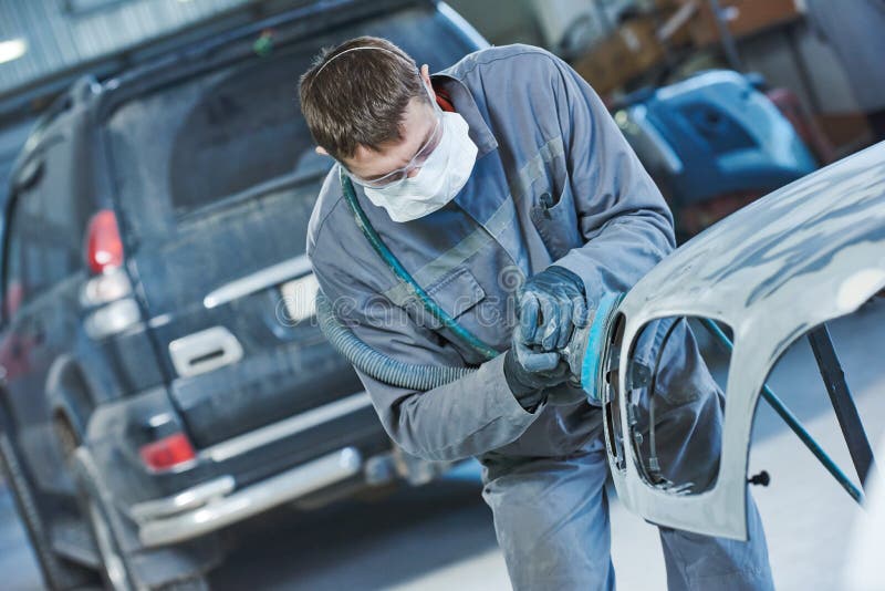 Selbstschlosser, der autobody Mütze reibt stockfoto Selbstschlosser, der autobody Mütze reibt stockfoto