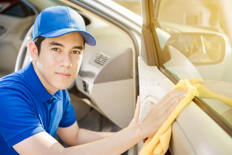 Selbstservice-Personalreinigungs-Autotür stockfoto Selbstservice-Personalreinigungs-Autotür stockfoto