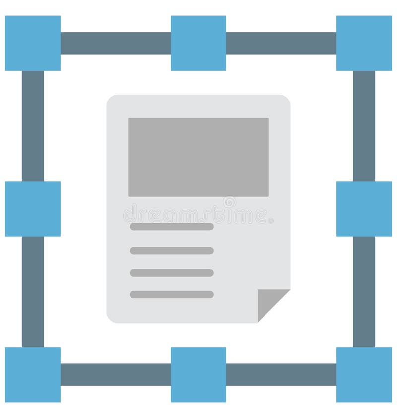 Select Text, Selection Square Isolated Vector Icon royalty free illustration