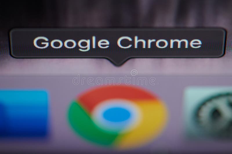 New york, USA - july 26, 2019: Selecting google chrome application on computer macro close up view in pixel screen