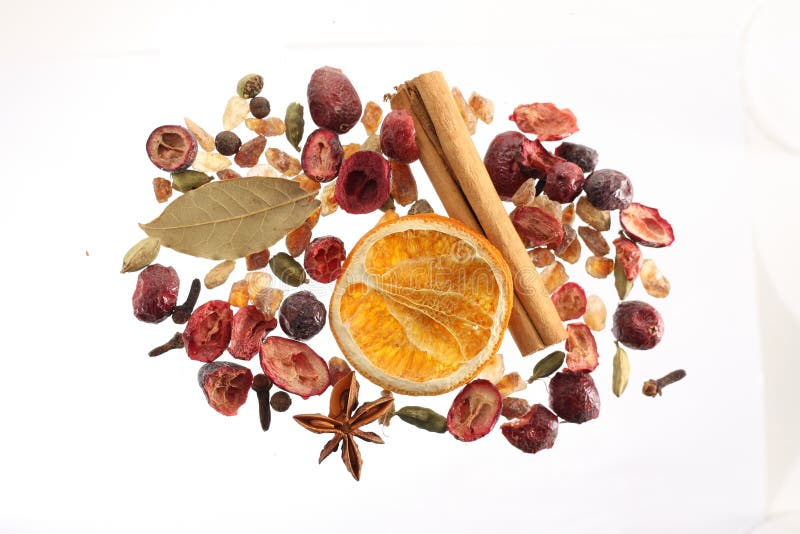 Selection of Dried Fruit and Spices Stock Image Image of stick