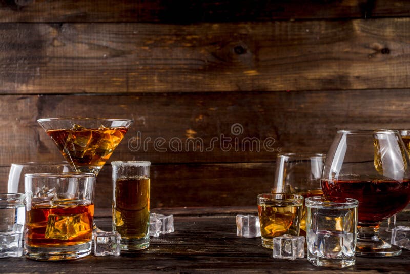 Selection of Hard Strong Alcoholic Drinks Stock Image Image of scotch, drinking 150121097