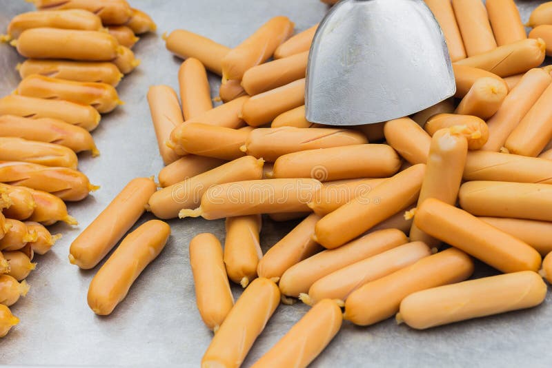 Selection of Hot Dog Sausages Stock Photo Image of background, sauce