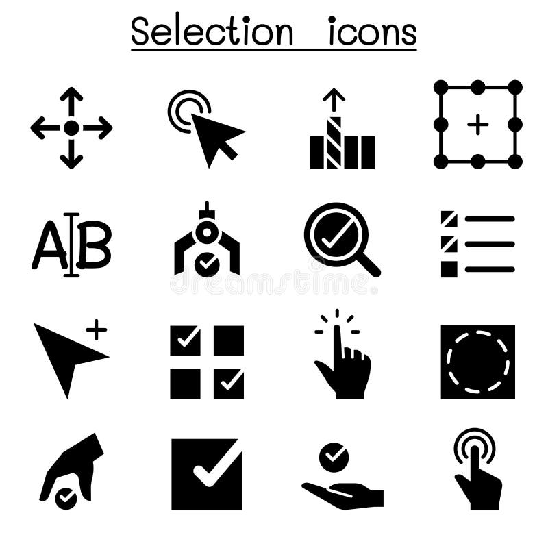 Selection icon set vector illustration vector illustration