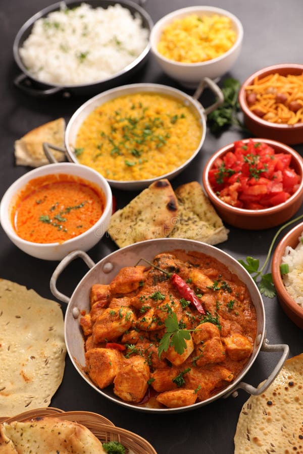 Selection Indian Take Away Dishes Stock Photo - Image of indoors, lunch ...