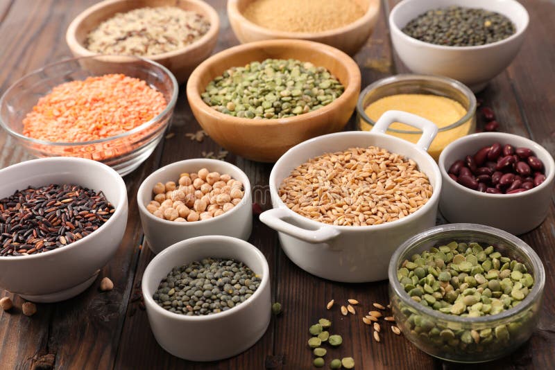 Selection of Raw Grain and Legume Stock Photo Image of legume, grain