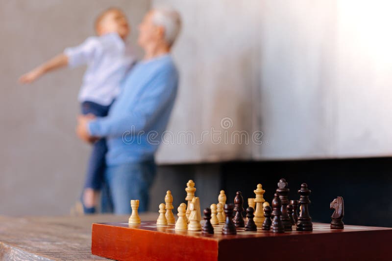 Selective focus of a chess set royalty free stock image Selective focus of a chess set royalty free stock image