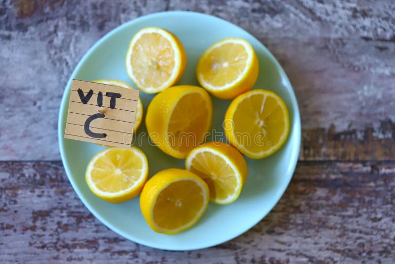 Lemons As a Source of Vitamin C Concept. Stock Photo Image of natural