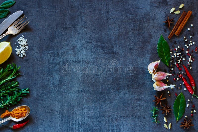 Selezione delle spezie e delle erbe fotografia stock Selezione delle spezie e delle erbe fotografia stock