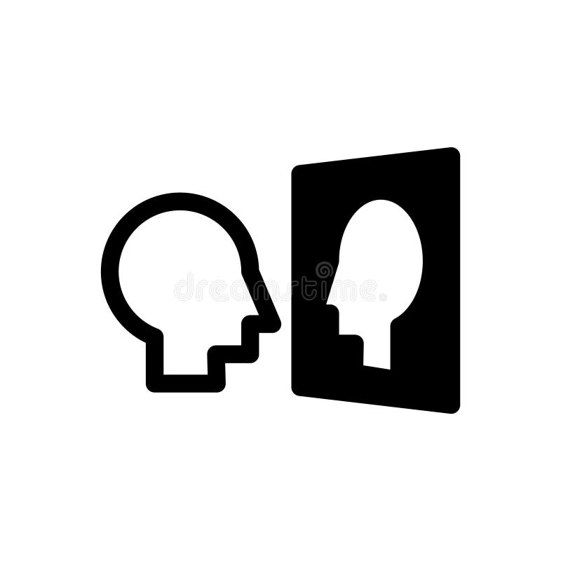 Self - awareness icon, vector illustration