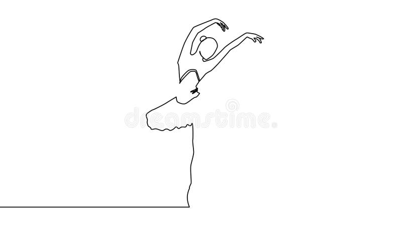 Self Drawing Animation Of Continuous Line Drawing Of Woman Ballet Self Drawing Animation Of Continuous Line Drawing Of Woman Ballet