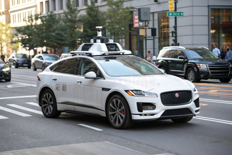 Self-Driving Car with AI and Deep Learning Technology for 360° Navigation vector illustration