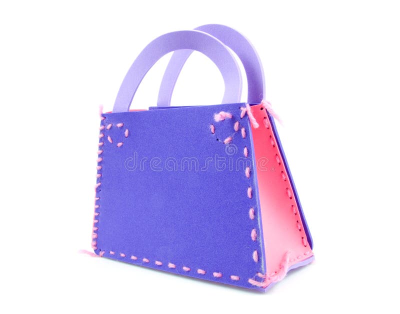 Self made girls handbag stock photo