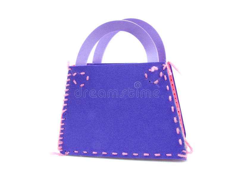 Self made girls handbag stock photo