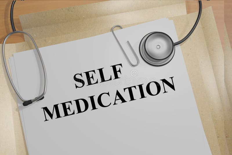 Self Medication medicial concept stock illustration Self Medication medicial concept stock illustration