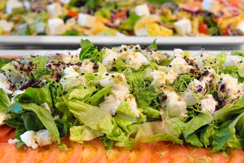 Fresh Green Salad, Catering Buffet Stock Photo Image of greens, meal