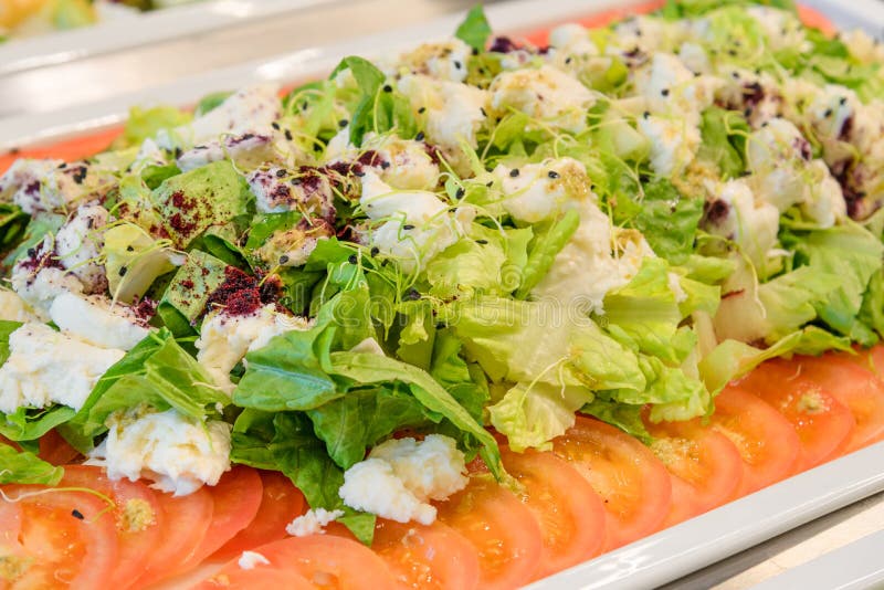 Fresh Green Salad Plate, Catering Buffet Stock Photo Image of colors