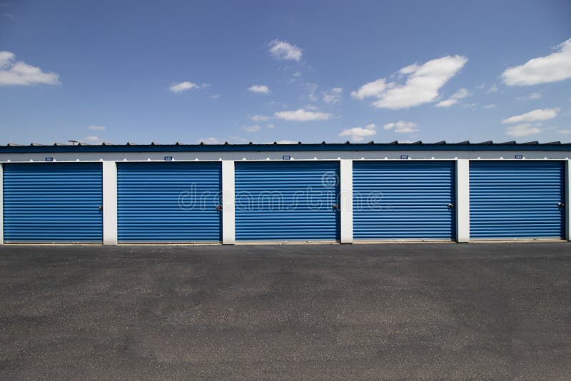 Self storage and mini storage garage units royalty free stock photography