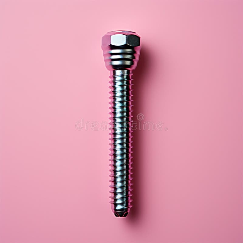 Self-tapping screw on isolated background - image vector illustration.