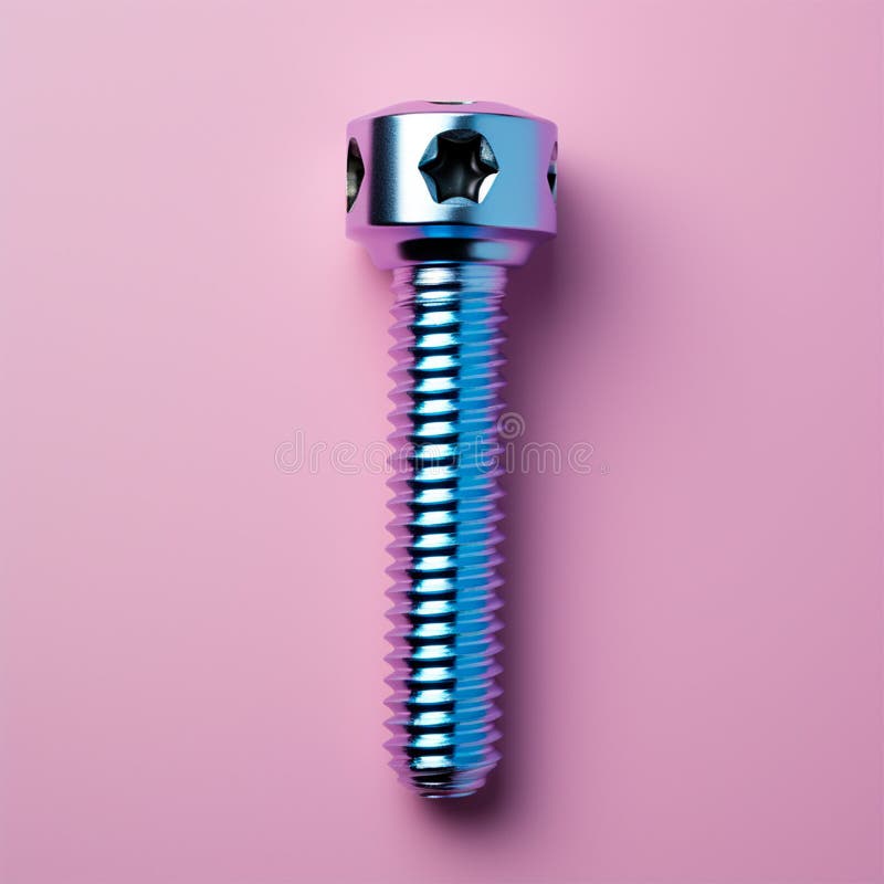 Self-tapping screw on isolated background - image vector illustration.