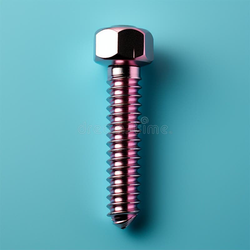 Self-tapping screw on isolated background - image royalty free illustration.