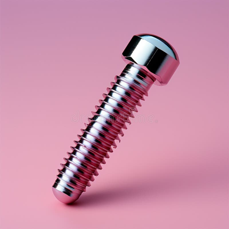 Self-tapping screw on isolated background - image vector illustration.