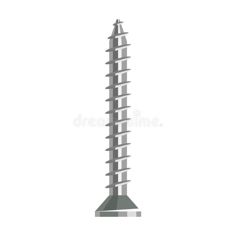 Self-tapping screw. Vector Illustration