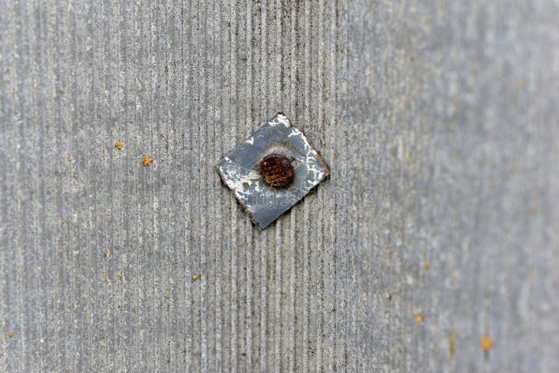 Self Tapping Screws and Nails Driven into the Wall Stock Image Image