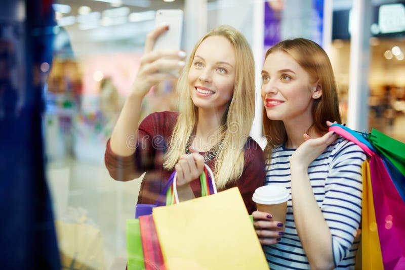 Selfie in shopping mall stock image. Image of young, portrait - 72070849