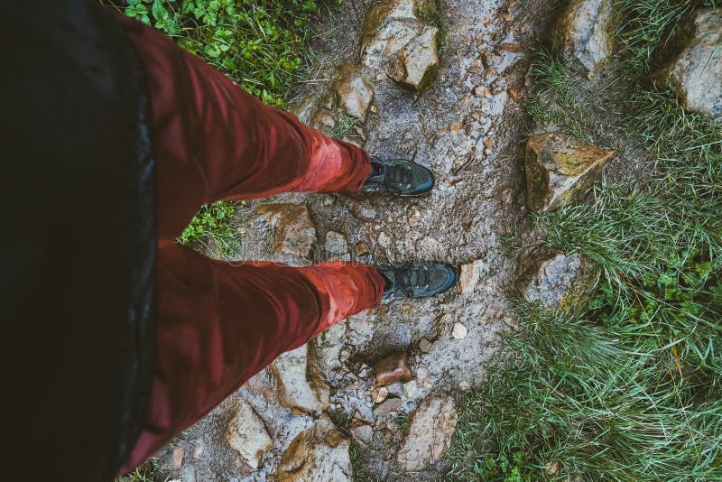 Selfies of Rain-soaked Wet Feet. Tourism in the Rain Stock Image ...