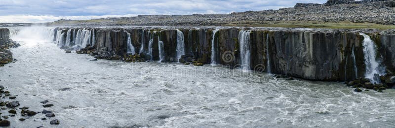 Selfosswaterval, Noordoostelijk IJsland royalty-vrije stock fotografie Selfosswaterval, Noordoostelijk IJsland royalty-vrije stock fotografie