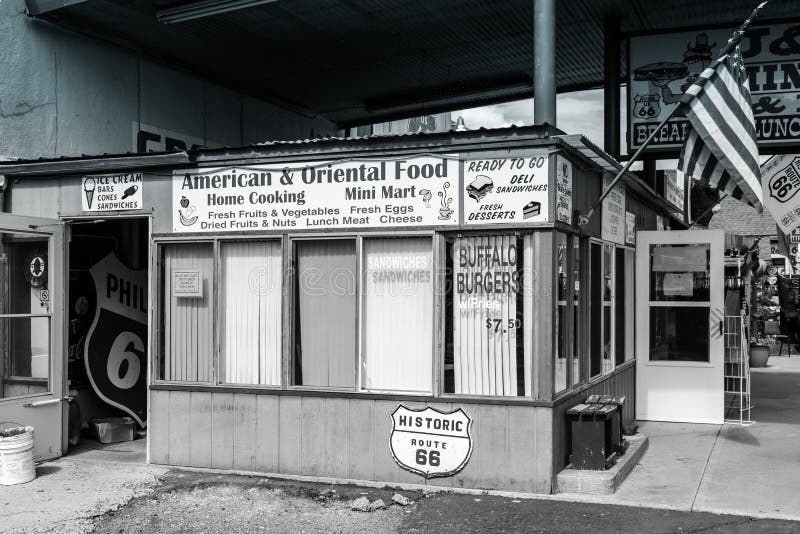 Old Store in Seligman Arizona Editorial Photography Image of white