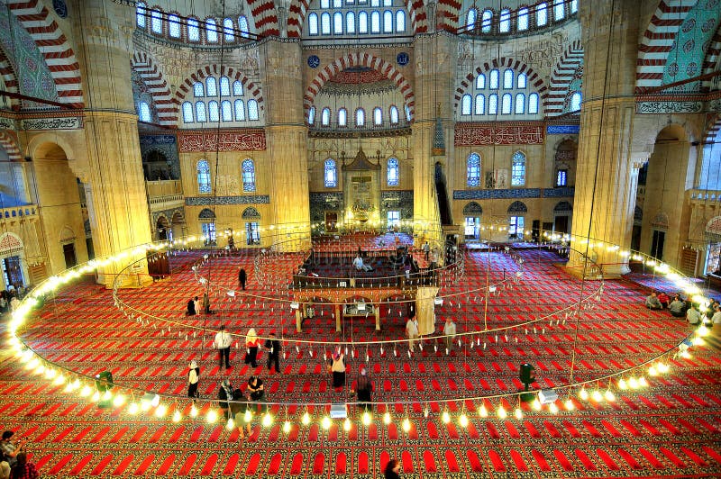 Selimiye Mosque in the wide-angle shooting