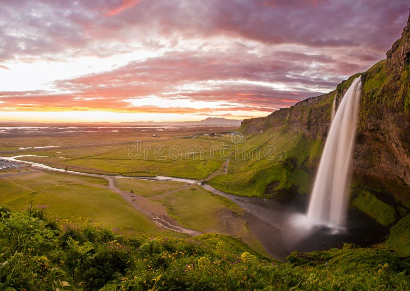 Seljalandsfoss Stock Image Image Of Majestic Falling 41466095