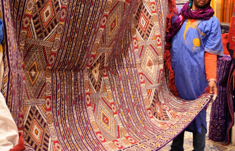 Moroccan Carpets for sale stock image. Image of authentic 7341293