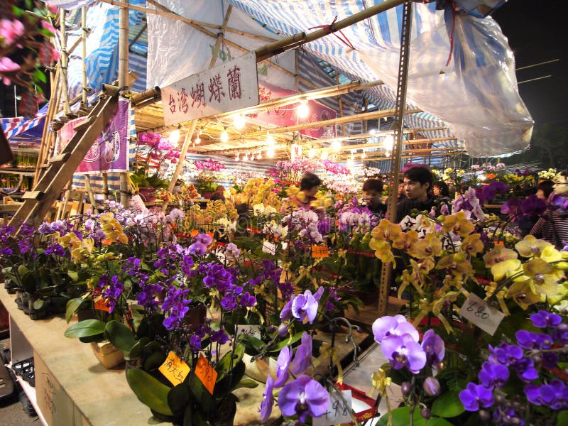 Selling Flowers during Chinese Lunar New Year Editorial Image Image