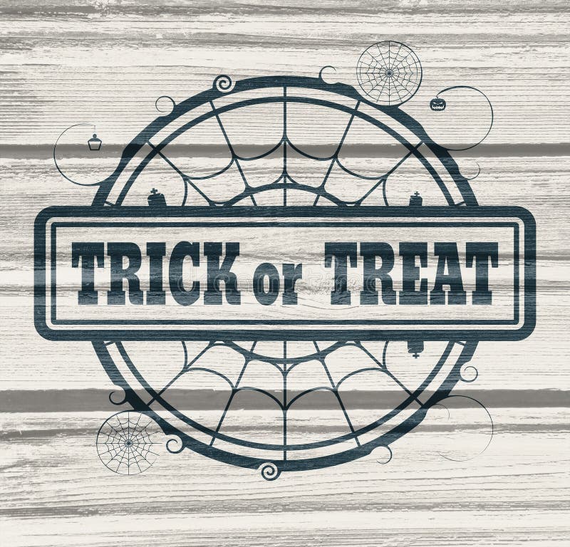 Sello con el texto del truco o de la invitación ilustración del vector Sello con el texto del truco o de la invitación ilustración del vector
